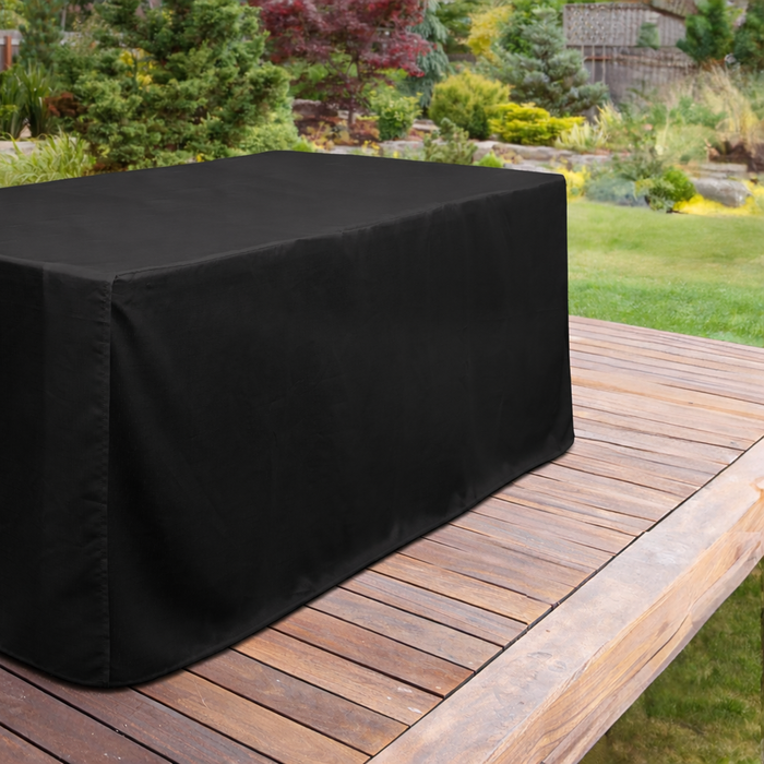 Black Floor-Length Tablecloth