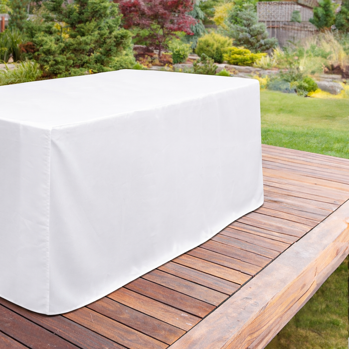 White Floor-Length Tablecloth